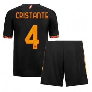 AS Roma Bryan Cristante #4 Dětské Alternativní dres komplet 2023-24 Krátký Rukáv (+ trenýrky)